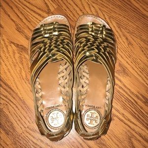 Tory Burch Gold Gladiator Sandals